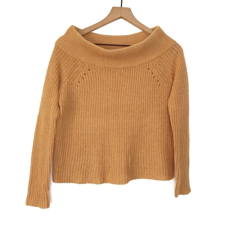 BP Boat Neck Mock Turtleneck Knit Sweater S
